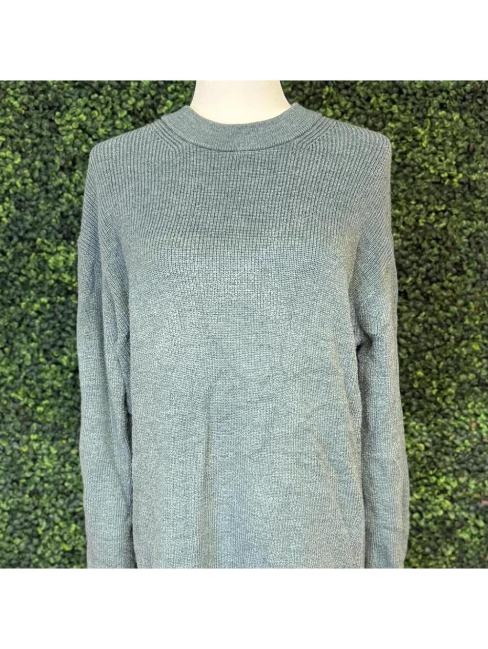 Lululemon Merino Wool-Blend Ribbed Crewneck Sweater in Heathered Tidewater Teal